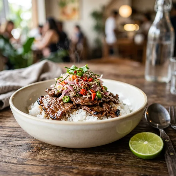 Beef Rice Bowl Sambal Matah