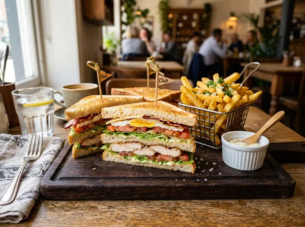Club Sandwich with French Fries